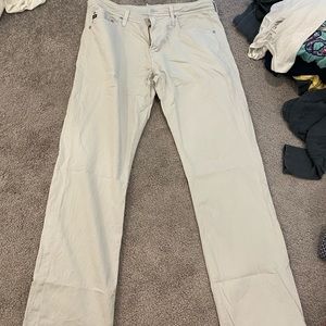 Men’s AG Designer Pants Tan The Everett Slim Straight 34 x 32 Size